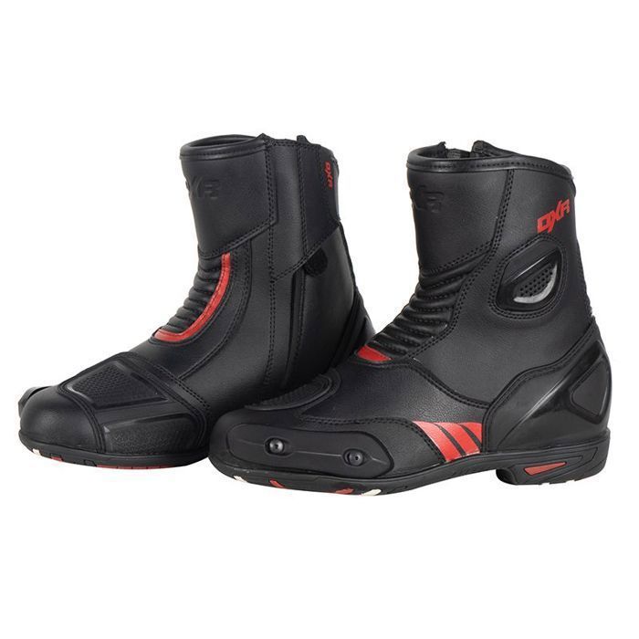 Botte moto noir et rouge store
