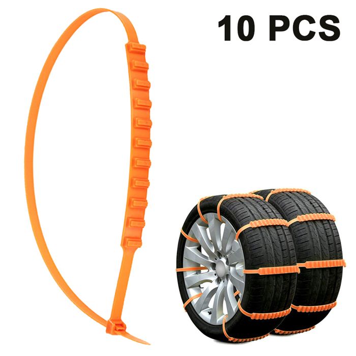 Chaînes à Neige Universelles Pour Voiture - 10 Pièces - Antidérapantes Pour Routes Enneigées Ou Boueuses