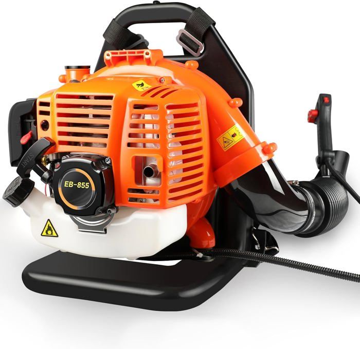 Souffleur à Feuilles Sans Fil Kiskick 26 Cc – Moteur 2 Temps, 250 Km/h, Léger, Pour Jardin, Terrasse, Neige – Orange