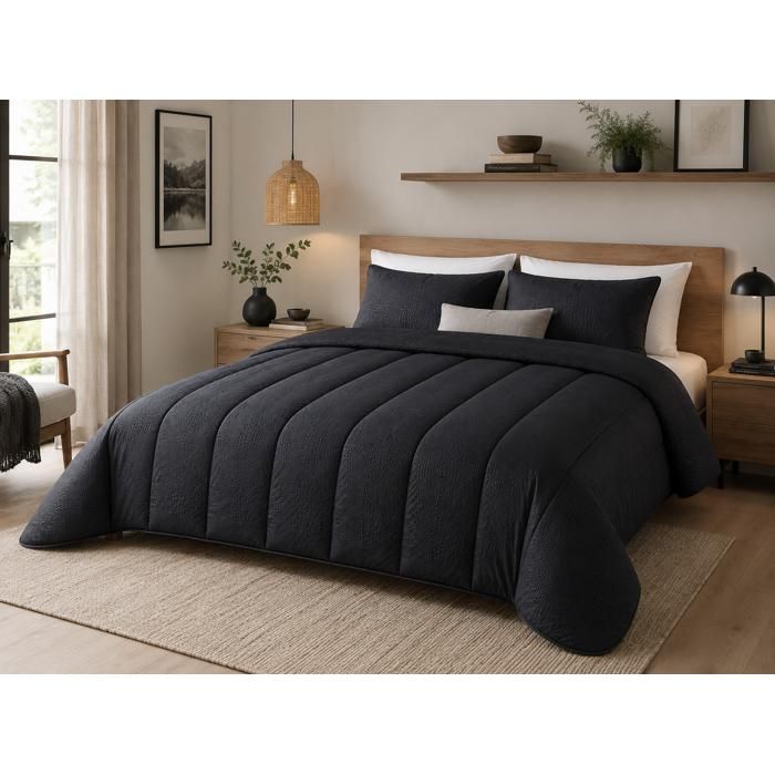 Couette - MORTREUX - 220x240 cm - Tempérée - Microfibre - 350g/m²