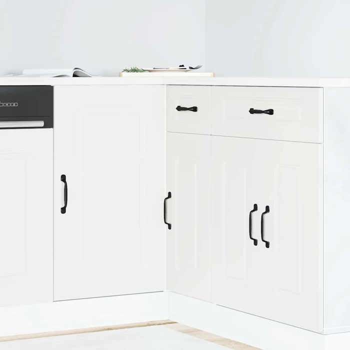 BEST SELLER Armoire de cuisineclassique - Meuble de Rangement Armoire de cuisine Kalmar blanc - bois dingénierie - CD7839366