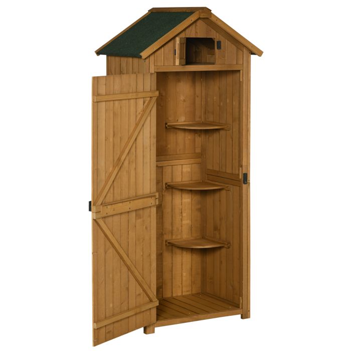 Abri de jardin en Bois -118 x 54 x 173 cm -cabanon de rangement jardin