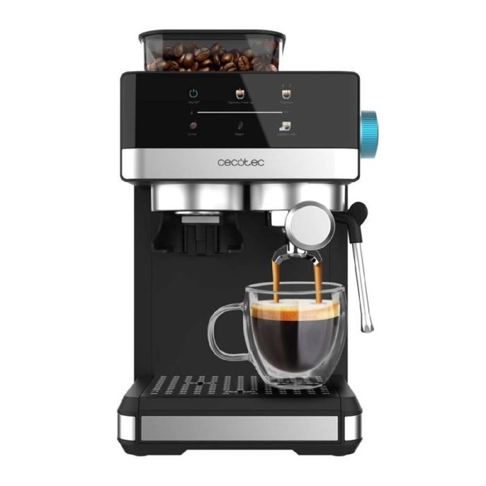 Machine à café Expresso broyeur - CECOTEC - Power Espresso 20 Grind - 1350 W - 150 g - 17 L - Noir / Inox
