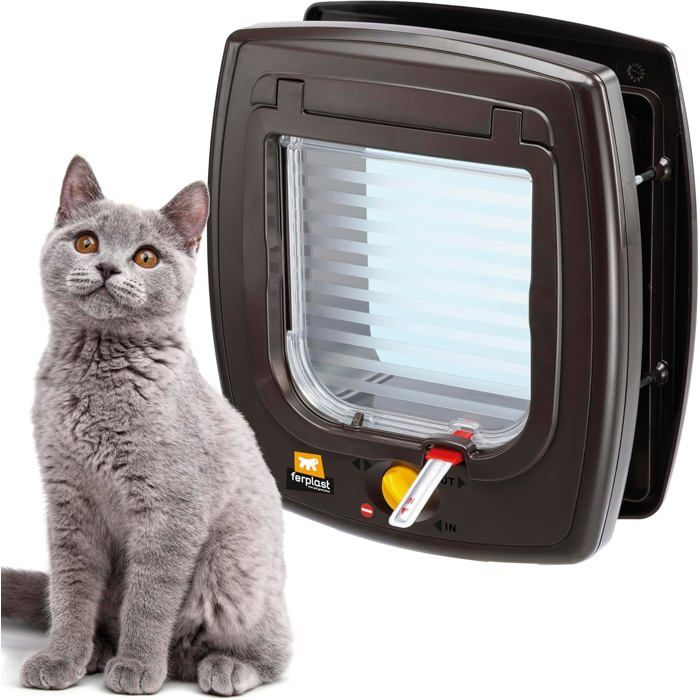 Meilleurs prix pour Chatière Magnétique - WOODOURS - Swing 7 - Marron - 4 Voies - Collier Aimant Inclus