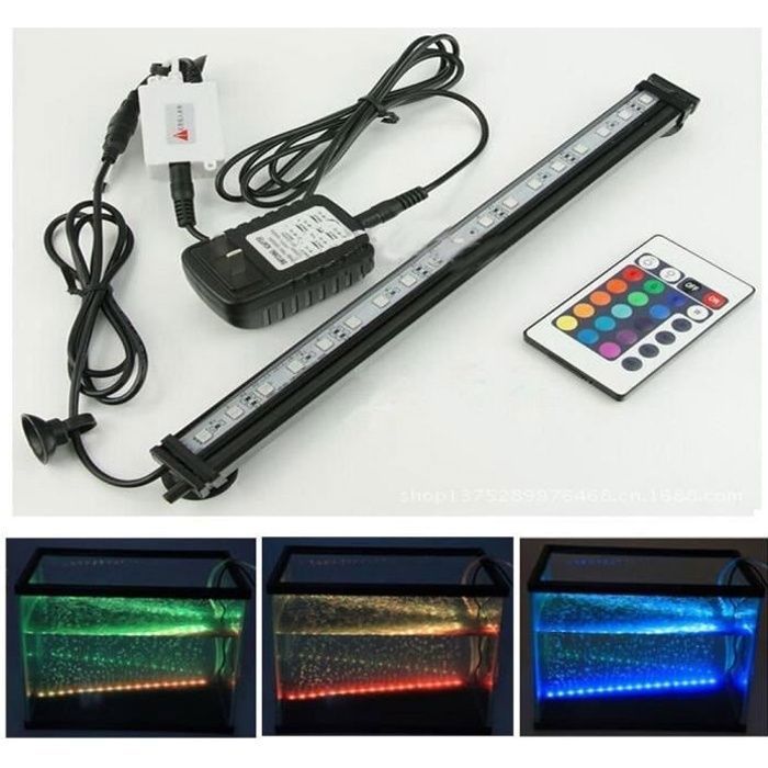 Meilleurs prix pour Aquarium LED - Keeper - 6W 18LEDs - Étanche - Télécommande IR - Ventouses