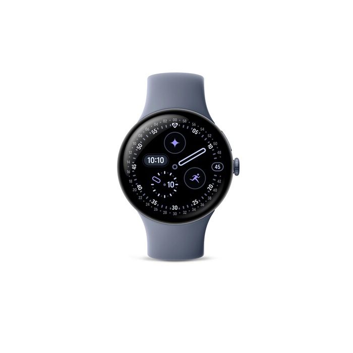 Montre connectée Google Pixel Watch 4 45 mm Bluetooth Gris satiné avec bracelet sport fluoroélastomère Gris Quartz