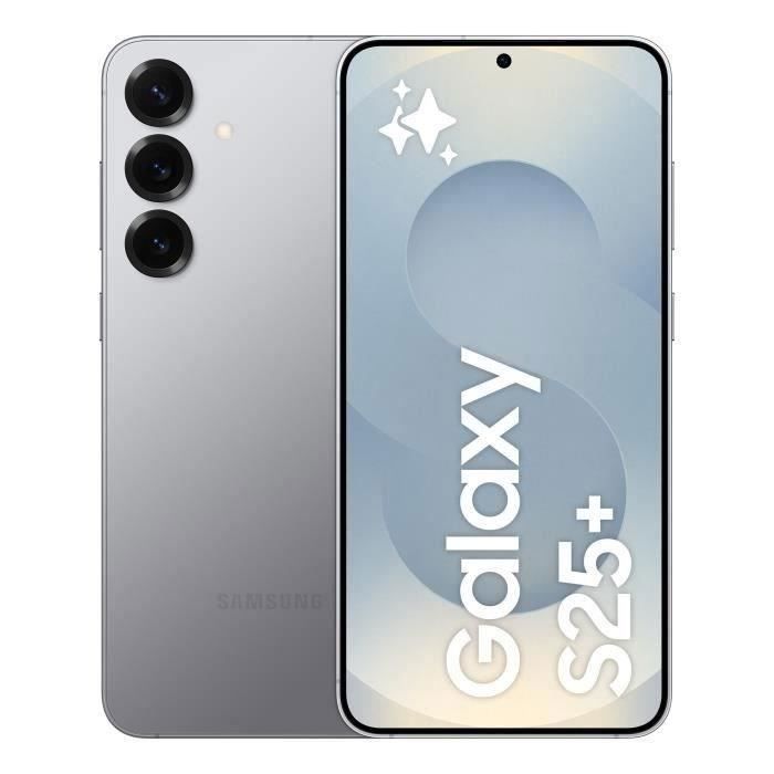 SAMSUNG Galaxy S25 Plus AI Smartphone 256 Go Gris Single SIM US Version Compatible avec les opérateurs français