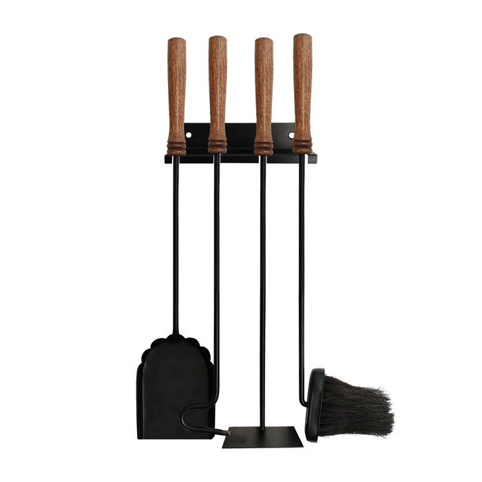 Ensemble d'outils pour cheminée, ensemble de 5 pièces en fonte, accessoires essentiels pour poêles à bois et cheminées, comprend un porte-bûches, un tisonnier, une brosse, une pelle et une pince pour Ensemble d'outils pour cheminée, ensemble de 5 pièces en fonte, accessoires essentiels pour poêles à bois et cheminées, comprend un porte-bûches, un tisonnier, une brosse, une pelle et une pince pour