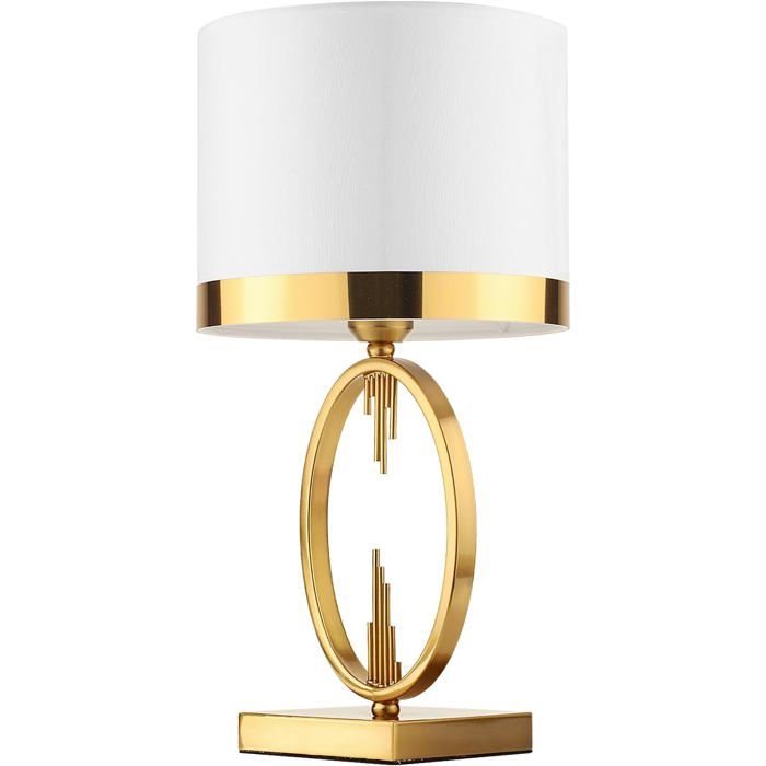 Lampe de table Lampe de chevet E27 moderne et luxueuse abat-jour en tissu blanc
