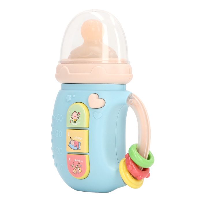 Shipenophy Jouet de dentition de bouteille de lait Anneau de dentition en bouteille de lait jouet pour bébé hochet jeux plein