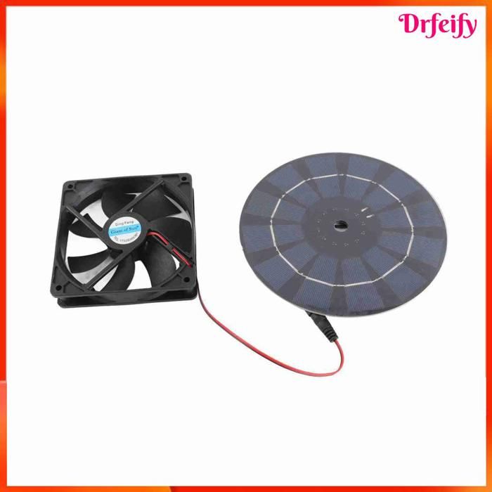 Ventilateur de panneau solaire - AKOZON - 3W - Mini extraction - Portable - ABS/alliage aluminium - Akozon