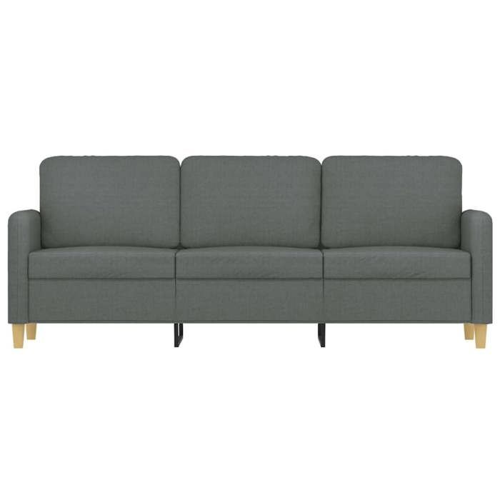Gris SOFA - PHSH - Canapé avec 3 places - contemporain - Gris foncé 180 cm tissu - C1790