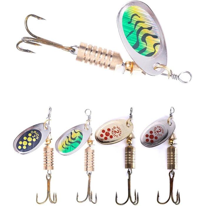 Fishing cuillere tournante de pêche à la Truite et Petits carnassiers Le Pack de 5 cuillères