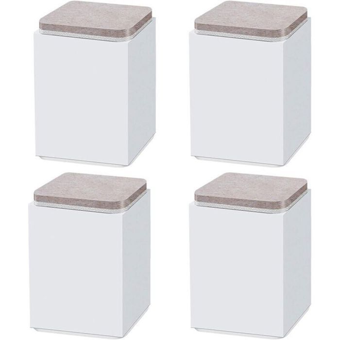 4pcs Rehausseurs de meubles - Plastique haute résistance Protection sol - Canapé lit meuble TV - 10 cm