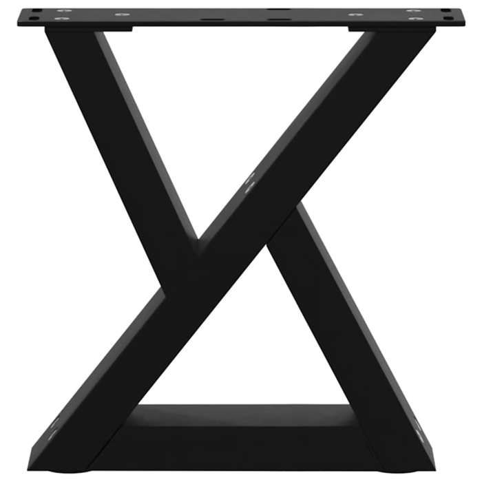 Pieds de table basse 2 pcs noir 40x(30-31 3) cm acier_2 ans garantie_61047