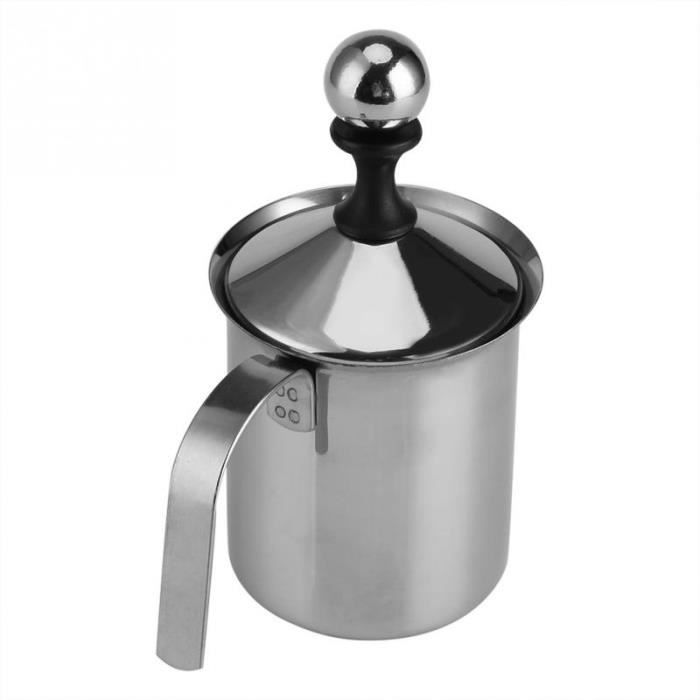Pot à Lait En Inox 304 Avec Couvercle - 4 Tailles (250ml à 2000ml) Pour Latte Art Et Mousse Parfaite