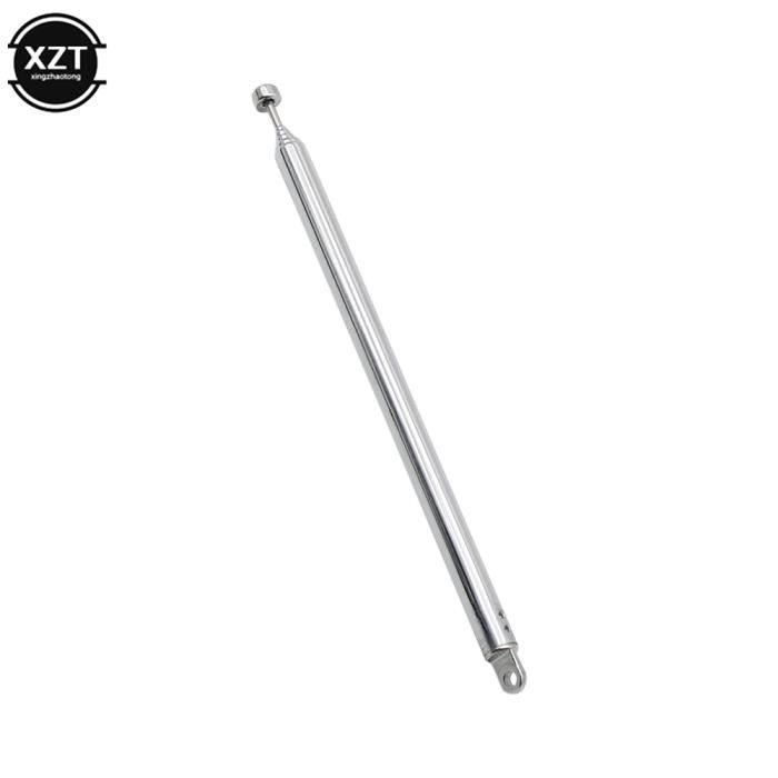 Argent - Radio DAB 22 Cm, 100 Centimètres De Télévision 6 Parties, Antenne Télescopique Argentée