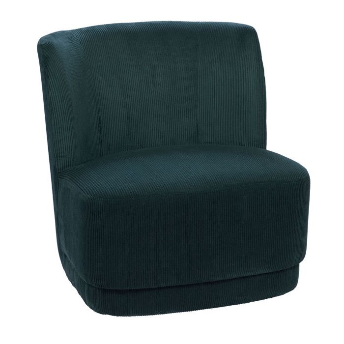 Fauteuil en tissu vert foncé Berny - Amadeus Fauteuil en tissu vert foncé Berny - Amadeus
