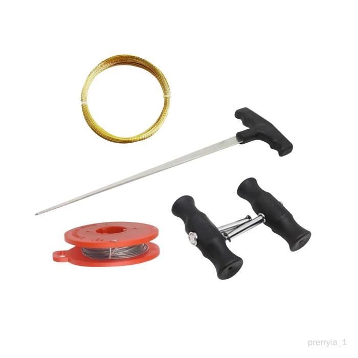 ZEALfix Kit Outils Démontage Pare-Brise Voiture - Fil De Coupe Avec Poignées En T