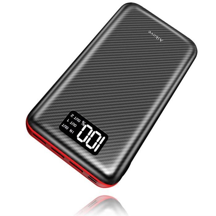 KEDRON Batterie Externes 24000mAh Power Bank Chargeur Portable Deux Entrées & 3 Ports Haute Vitesse et Technologie Digi-Power pourTous Les Smartphones Tablette USB Via Device 