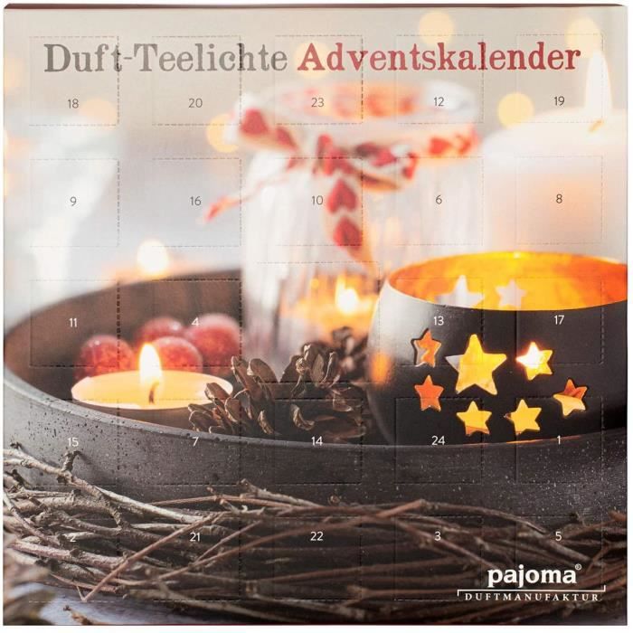 Calendrier De L Avent 2023 Bougies Pajoma Lot De 24 Bougies Parfumées Avec Photophore Rouge 481 - Cdiscount  Maison