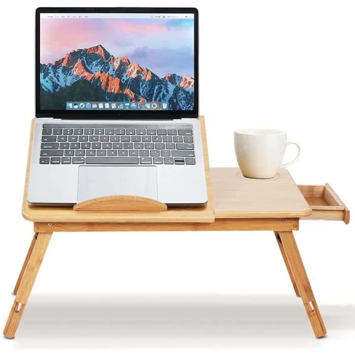 Table de lit portable - Supports ordinateur bambou