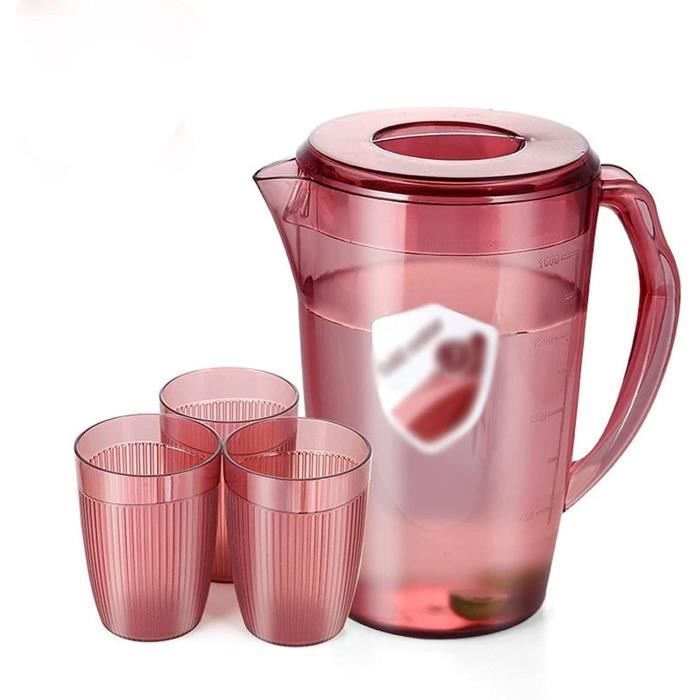 Pichet à Eau En Inox 1 Litre Avec Bec Verseur Et Garde-glace - Carafe Pour Eau Froide Ou Chaude - 10