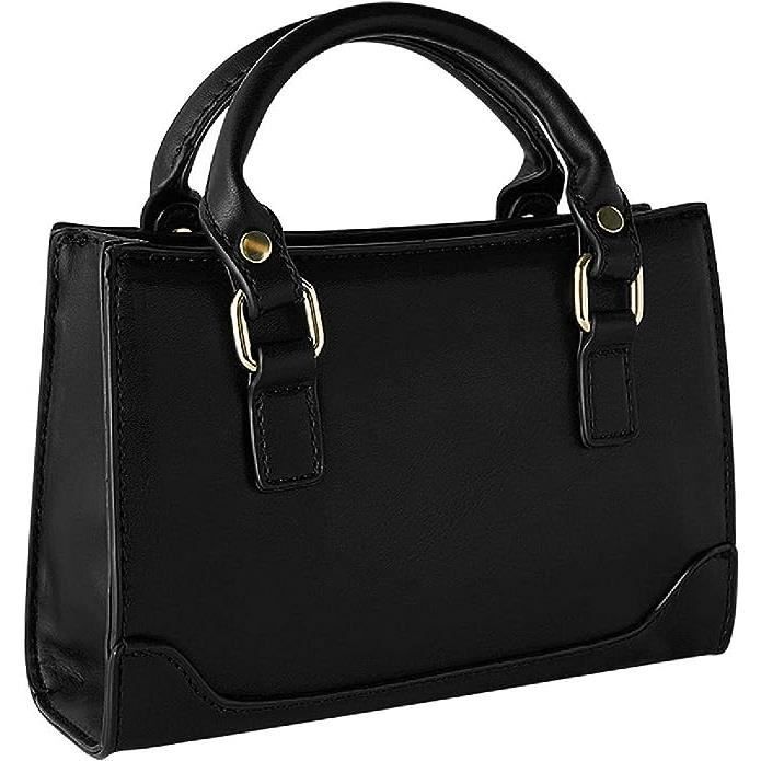 Sac main avec fermeture clair noir Achat Vente Sac main