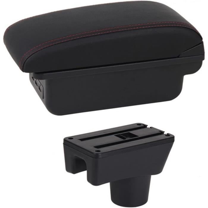 Double Layer Armrest Box for Mitsubishi Mirage Attrage Space Star 2014-2024 Center Console Storage Box with Cup Holder Armrest Accessories Black