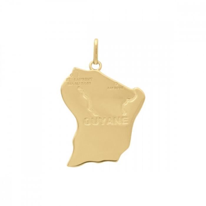 Pendentif  Guyaneplaqué or 750/000 garanti sans nickel