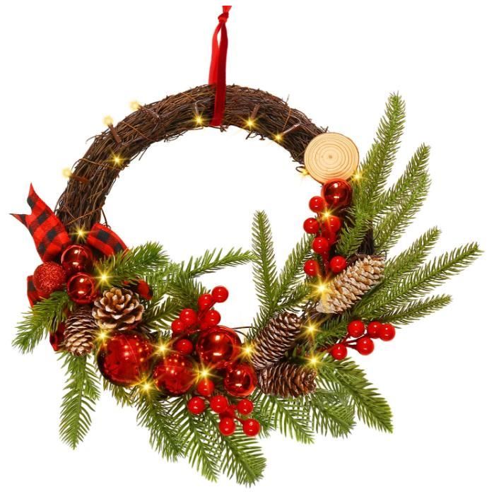 Guirlande lumineuse LED - TD® - Clignotante - Couronne - Lumière Chaude
