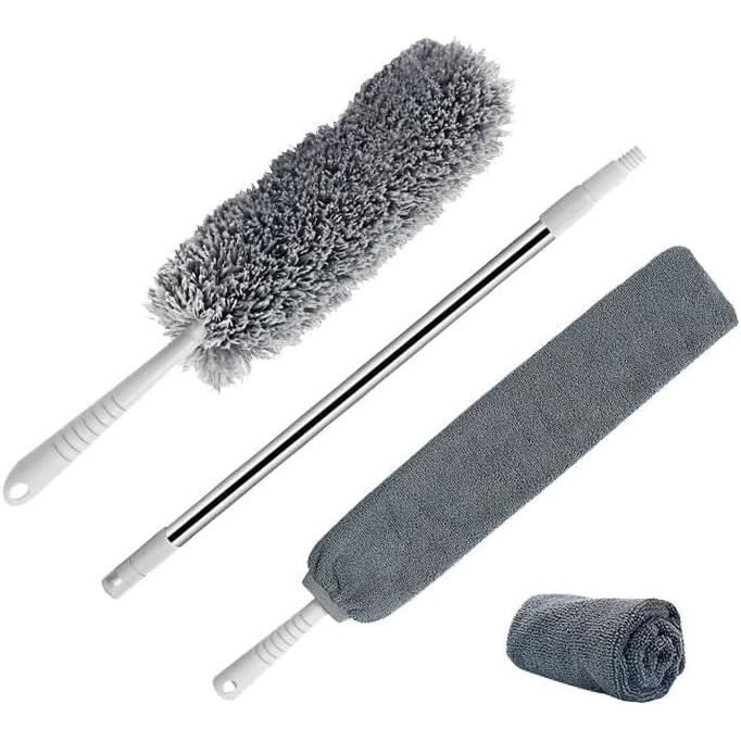Balai De Nettoyage Pour Murs Et Plafonds TAOPE - Manche Extensible 200 Cm Avec 6 Tampons Microfibre