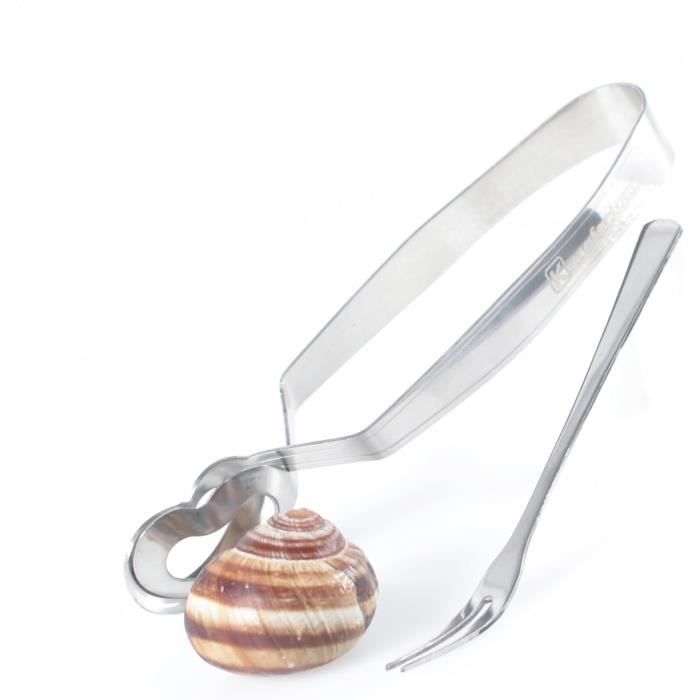 6 Fourchettes à Escargot Inox 14 Cm - 2 Dents, Made In France - Neuf