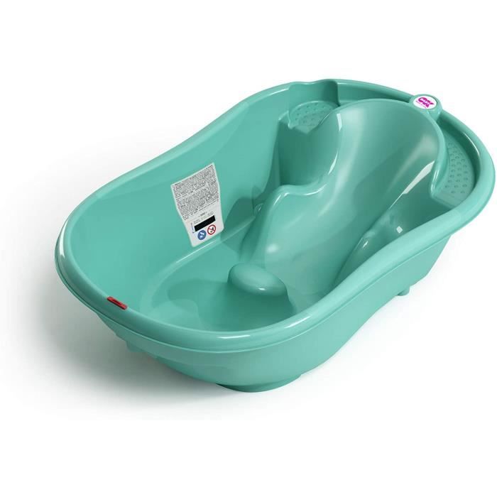Okbaby Onda Baignoire Pour Le Bain Du Nouveau Ne 0 12 Mois Design Ergonomique Turquoise Cdiscount Puericulture Eveil Bebe