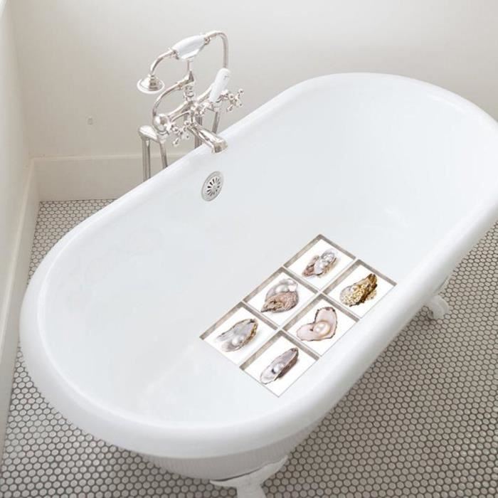 Baignoire Sticker Vinyle Sticker Mural Autocollant De Salle De Bain 3d Perle Coquille Impermeable Autocollant Decoration Achat Vente Anti Derapant Bain Baignoire Sticker Vinyle Cdiscount
