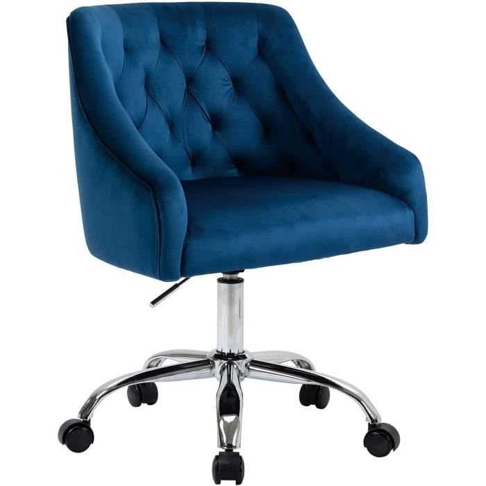 Fauteuil De Bureau Pivotant Et Réglable En Hauteur En Velours Côtelé Vert Kaki - Marlo