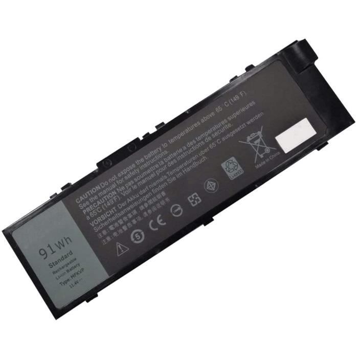 11.4V 91Wh MFKVP GR5D3 0RDYCT Remplacement Batterie pour Dell Precision 7510 A414