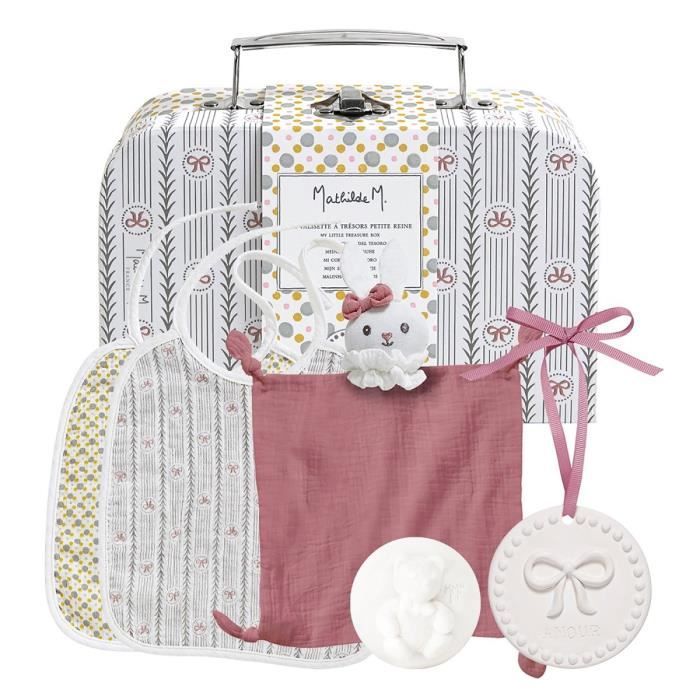 Coffret De Naissance Maison Atmosphera Kids - 21 X 30 Cm - Rose - Avec Cadre Et Tiroirs