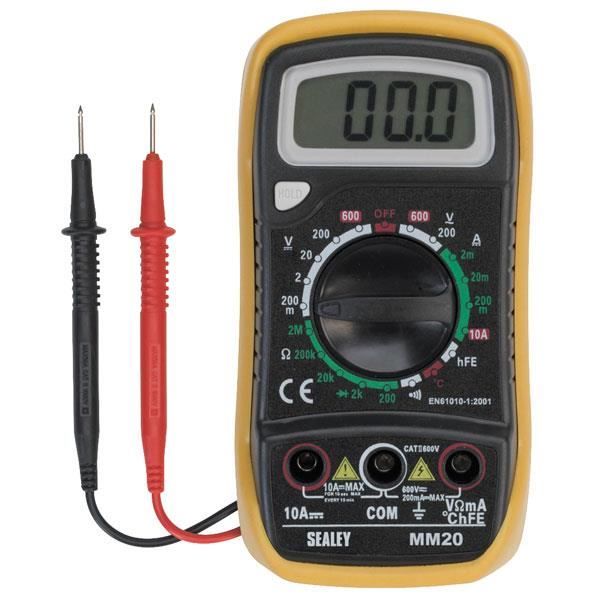 Multimètre Numérique XB866 - Test Tension AC/DC, Courant, Résistance, Diode | Portable, Protection Surtension, 115x70x20 Mm