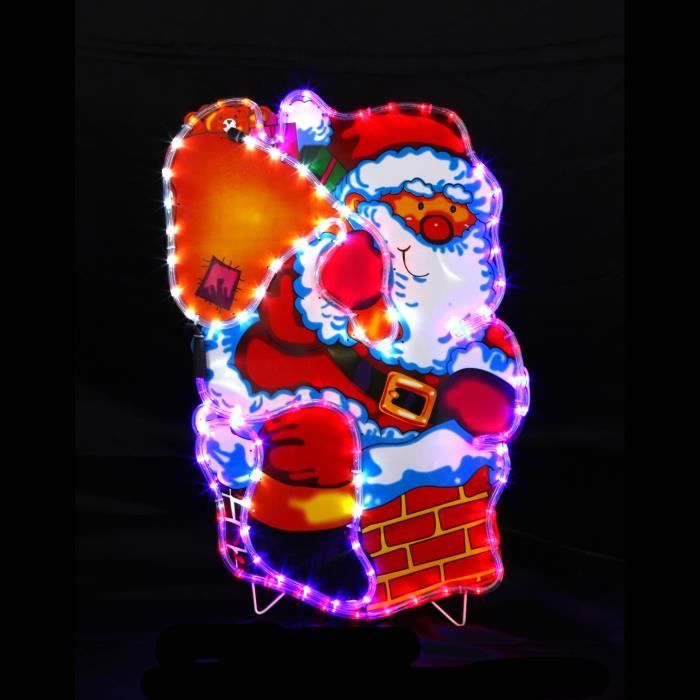 Grand Pere noel lumineux à LED Cdiscount Maison