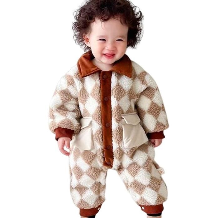 Habit De Neige Nouveau Ne Nid D Ange En Polaire Pour Bebe A Carreaux Avec Motif A Double Boutonnage Vetements D Hiver Po H5411 Cdiscount Puericulture Eveil bebe