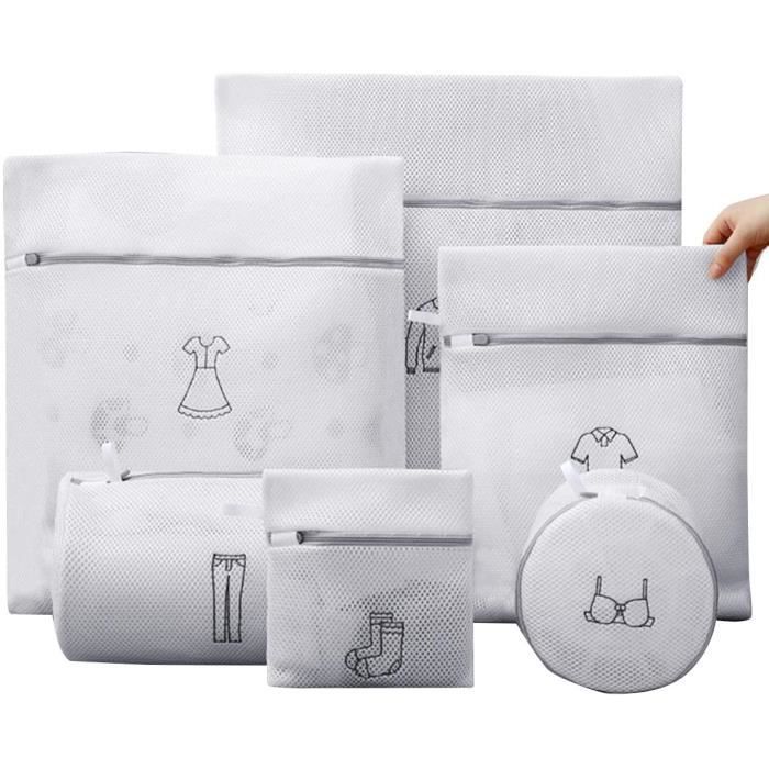 Lot De 4 Sacs à Linge En Maille Nid D'abeille Pour Linge Délicat