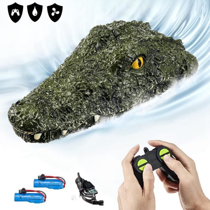 Jouet de Bateau Télécommandé - ZGEER - Bateau Crocodile RC - Blanc Jouet de Bateau Télécommandé - ZGEER - Bateau Crocodile RC - Blanc