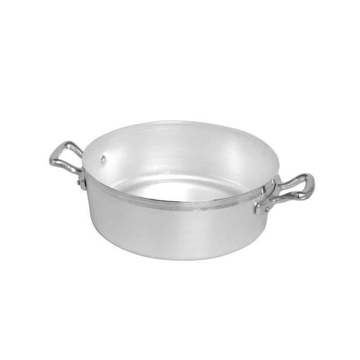 Casserole - Agnelli - 24 cm - Aluminium - 2 Poignées - Tous feux compatibles