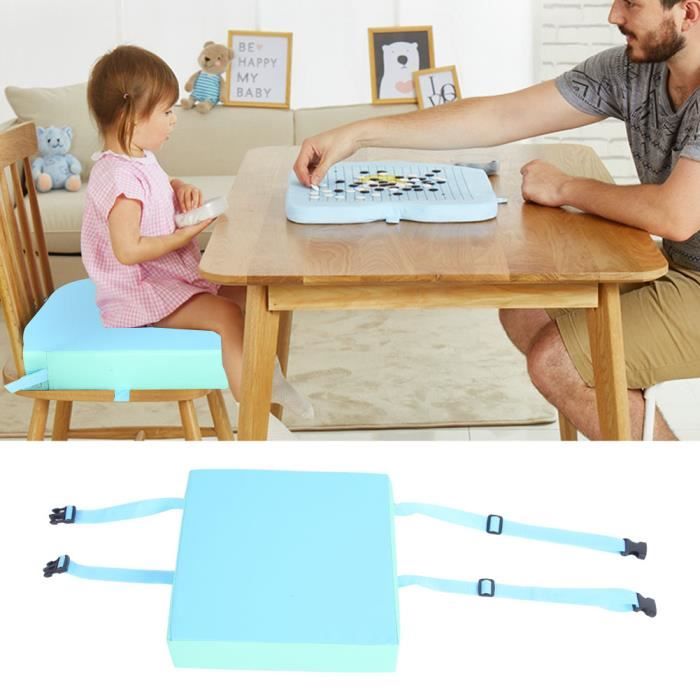 Tiamu Coussin rehausseur de chaise Coussin rehausseur de chaise haute portable démontable lavable épais avec sangle étoile grise 