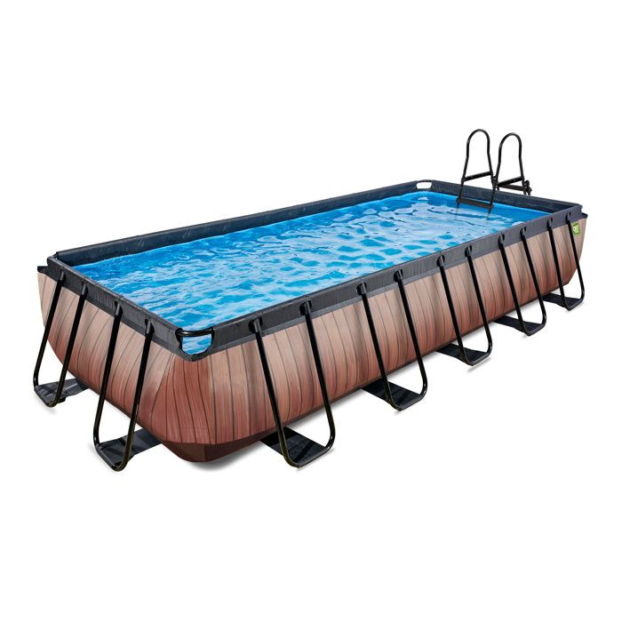 Exit Wood Piscine Hors Sol Rectangle 12600 L Marron Child Adult 9 Personne S Achat Vente Piscine Exit Wood Piscine Hors Sol Cdiscount