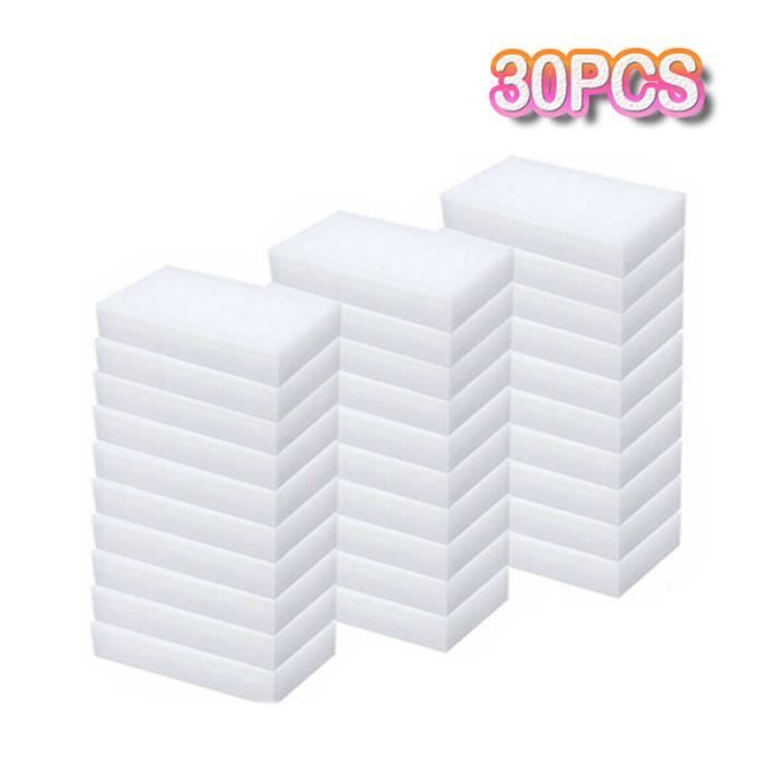 30 Éponges Magiques Réutilisables - Nettoyage Maison Sans Produit - Blanc
