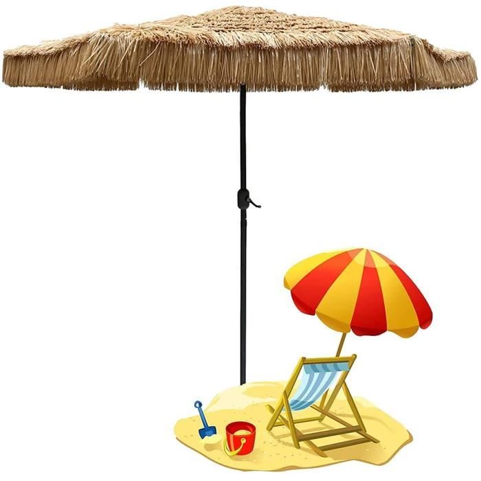 Parasol 2,7 m 8,86 pi Grand Parasol hawaïen au Toit de chaume
