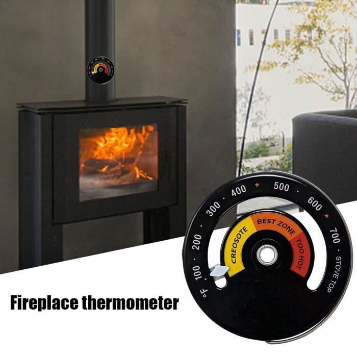 Thermomètre magnétique pour poêle à foyer de cheminée - Jauge de  température - Pour augmenter l'efficacité - Accessoires de cheminée :  : Bricolage