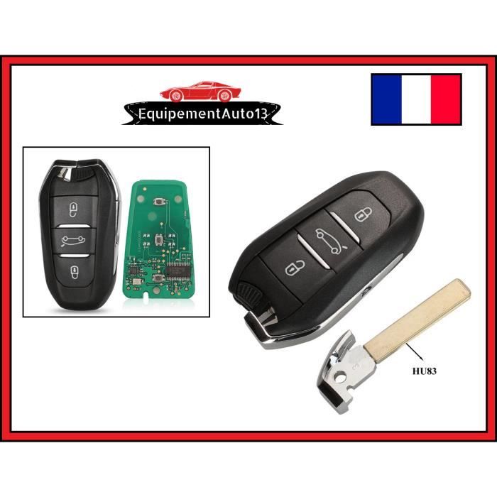 clé contact vierge MAIN LIBRE 4A AES compatible PEUGEOT 208 508 3008 5008